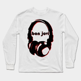 Bon Jovi: Headphones Long Sleeve T-Shirt